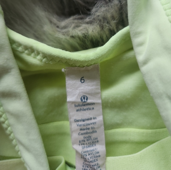 Lululemon yellow neon top size 6 - Picture 3 of 6